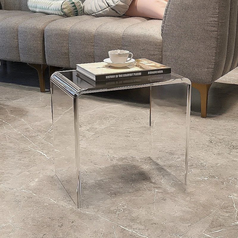 Einfacher und multifunktion aler transparenter Acryl-Sofa-Beistell tisch Couch tisch, Büro hocker, Heims chuh hocker
