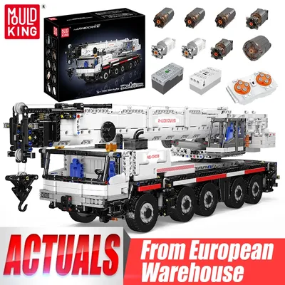Mould King 17075 Technisches Autospielzeug Der RC motorisierte LTM 1110-Kran-Baustein Hochleistungs-LKW-Ziegel für Kinder, Weihnachtsgeschenk Image