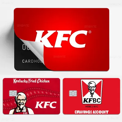 Mode K-kfc Logo Mode Matt Gold Silber Schwarz Matt Film Haut Aufkleber Klebeband für Bank Kredit Debit Karte Image
