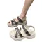 All-Match Increasing Height Clogs With Heel Fashion Womens Shoes 2025 Beach Sandals Anti-Skid Thick Luxury Sports Multicolored S