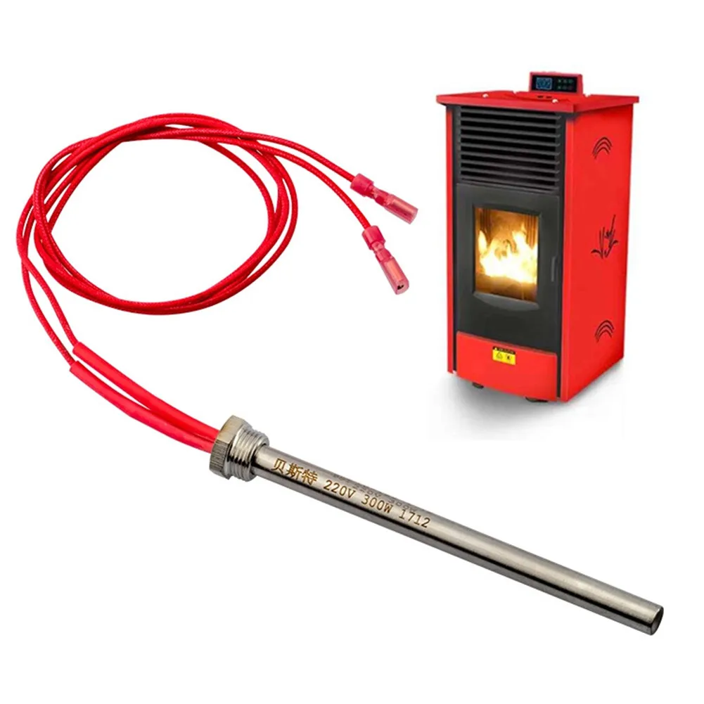300W 220V Igniter Hot Rod 140*10mm/150*10mm Holz Pellet Heizung Rohr anti-korrosion Wasserdicht Kamin Grill Herd Teil Image