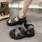 All-Match-Clogs mit zunehmender Höhe und Absatz, modische Damenschuhe, 2025, Strandsandalen, rutschfest, dick, luxuriös, sportlich, mehrfarbig, S