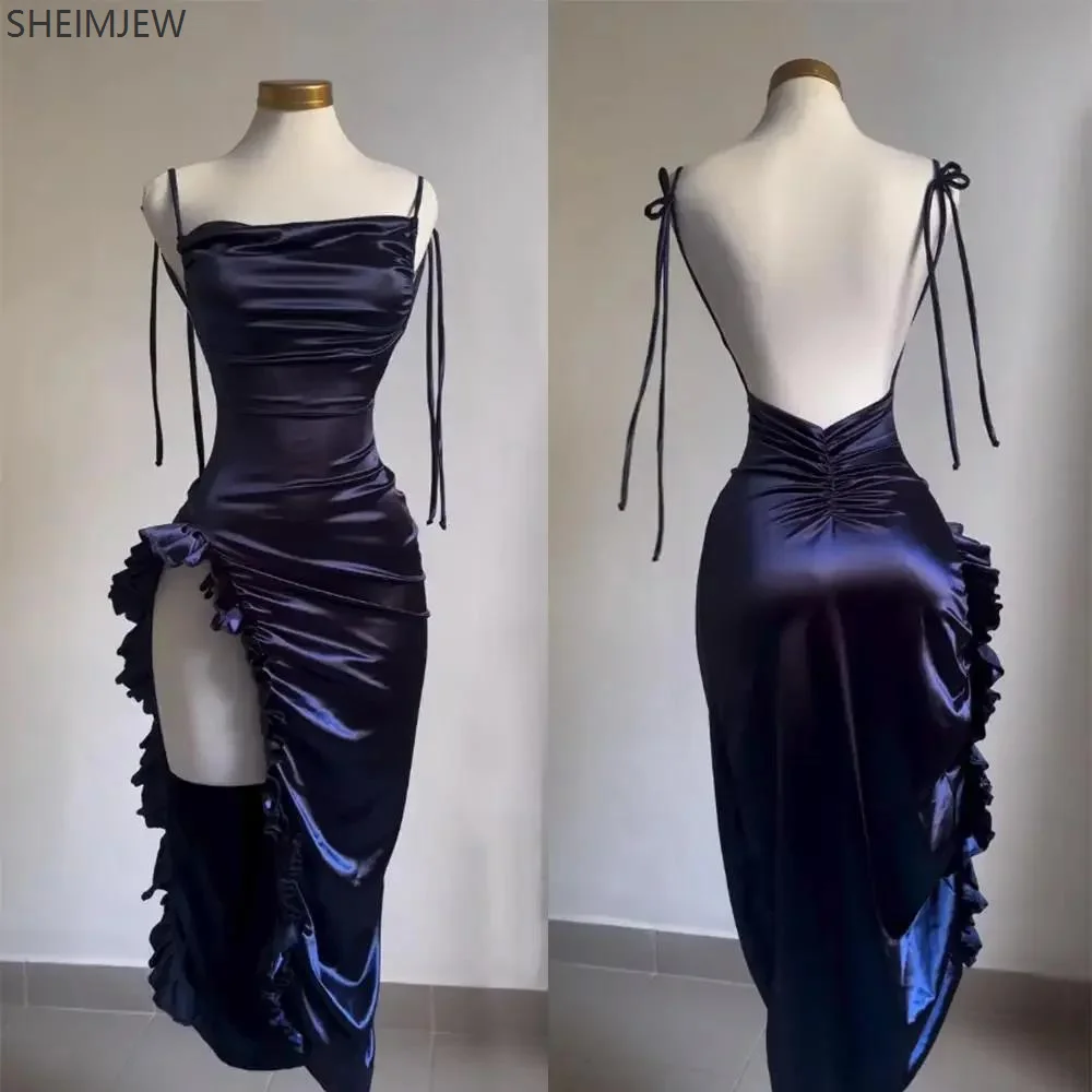 Sexy Damen-Hosenträgerkleid, Sommer, High-End-Rollenspiel, Y2k, rückenfrei, heißes Mädchen, Versuchung, unregelmäßiges Abend-Partykleid, Kleid 2025,