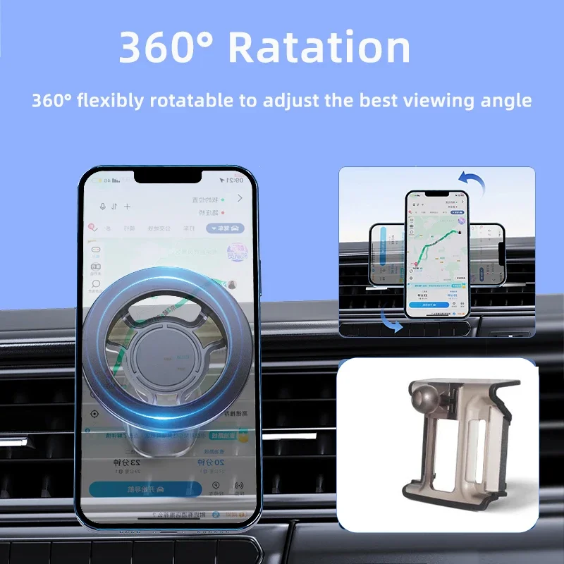 Für Mazda CX-5 2017 2018-2024 Auto Telefon Halterung Magnetische Drahtlose Ladegerät Spezielle Handy Halter Festen Ständer Magsafe basis Image