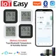 Sensore di umidità della temperatura Tuya Mini LCD Termometro igrometro intelligente controllato da APP compatibile con Bluetooth per Alexa Smart Life