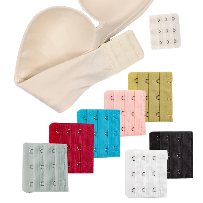 5 pièces/ensemble soutien-gorge femme allonger boucle 3 crochets 3 rangées bricolage extensions de soutien-gorge sous-vêtements fermoir arrière ajuster boucle accessoires intimes