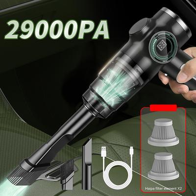 Wireless Car Vacuum Cleaner 29000PA Powerful Suction 5-in-1 Portable Handheld Wet Dry Dual-Use Cleaner with Attachments