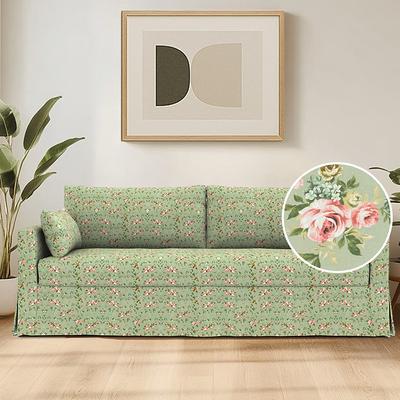 Sofa Cover For HYLTARP Sofa Floral Quilted 100% Cotton Slipcovers