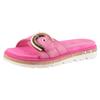 Pantolette MARCO TOZZI, Damen, Gr. 41, pink, Lederimitat, unifarben, casual, Schuhe, Plateau, Sommerschuh, Schlupfschuh mit dekorativer Schnalle