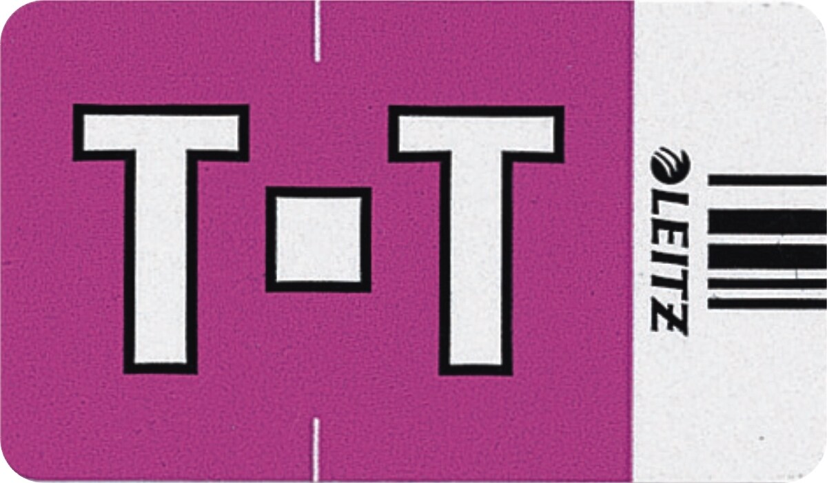 LEITZ Orgacolor Buchstabensignal T VE=10x250 Stück violett Image