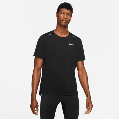 Nike Rise 365 Men's Dri-FIT Short-Sleeve Running Top - Black - Polyester