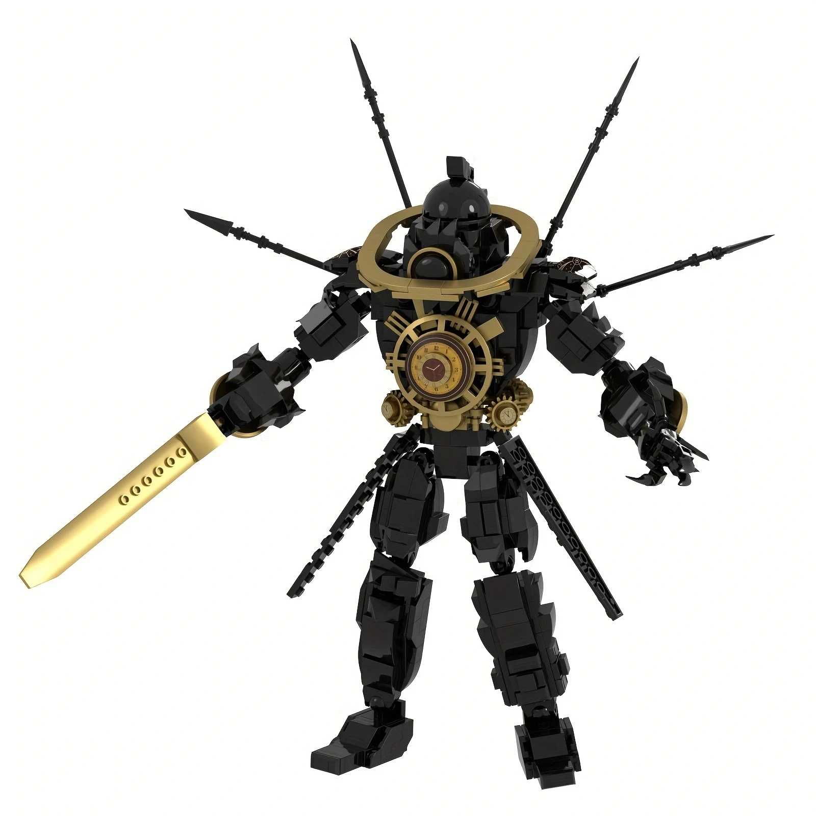 MOC  Dark Titan Clock Mech 612PCS Bausteine Robotermodell DIY Steampunk Spielzeug Geschenk für Erwachsene Sammler Image