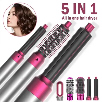 Multifunctional 5 In 1 Hair Straightener Curler Styling Set For Dyson Airwrap Hair Dryer Hair Plate Hot Comb Styling Appliance