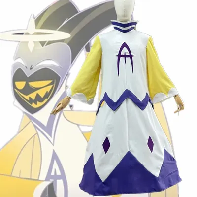 Hazbin adam cosplay anime hotel engel halo kleidung maske cosplay kostüm erster mann anzug cos halloween party erwachsene männer kostüm Image