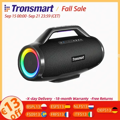 Tronsmart Bang Max Bluetooth 130W Party Speaker with 3 Way Sound System, Sync Up 100+ Speakers, APP Control, Guitar/Mic Input