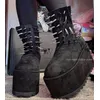 Nietenbesetzte schwarze Wildleder-Schneestiefel für Damen, coole Nieten, Plateau-Stiefeletten, Luxus-Designer, große Größe, weich, bequem, warm, Highten-Schuhe