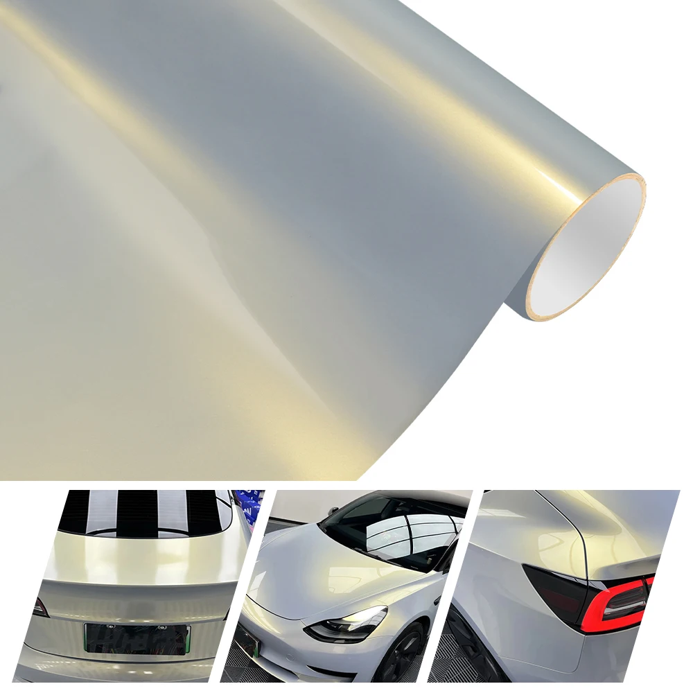 Car Wrap Vinyl Wasserdicht Platin Blau Charm Gold Film Farbwechsel Film Selbstklebende Dekoration Aufkleber Abdeckung Air Release Folie Image