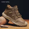 Golden Sapling Retro Herrenstiefel, modische Plateauschuhe, klassischer Outdoor-Stiefel für Herren, bequemer Freizeitschuh, Freizeitschuhe