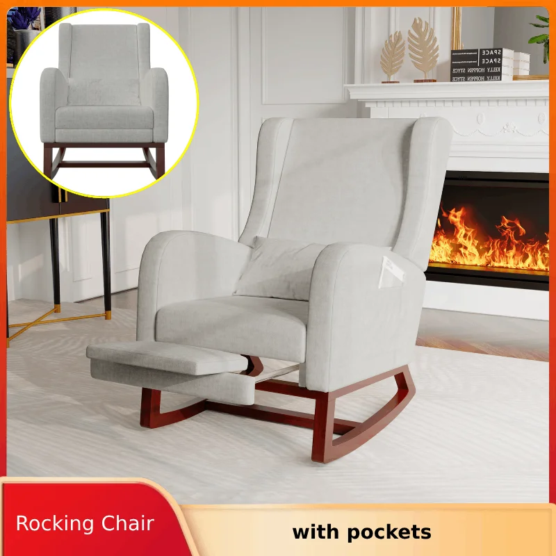 Anajqaqia Schaukelstuhl mit Taschen, Grau