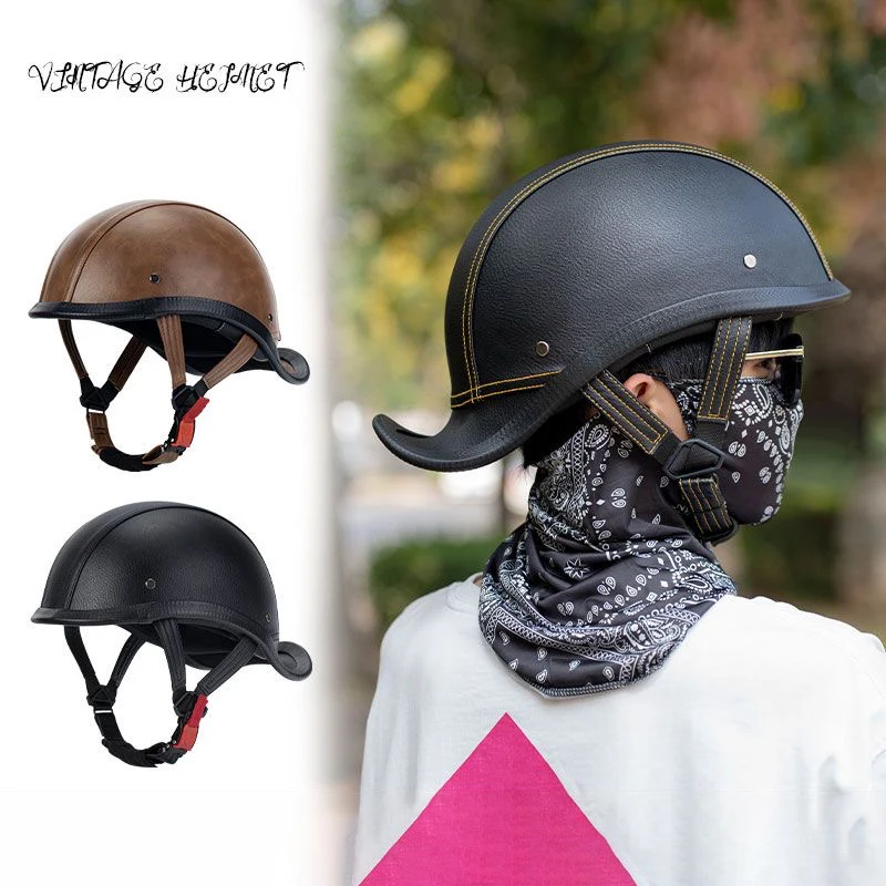Retro Motorrad Halbhelm Fashion Bailer für Roller Schutzhelm Frühling Sommer Capacetes De Moto Image