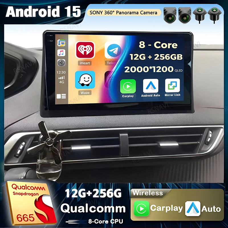 Android 15 Carplay Autoradio Für Peugeot 5008 4008 3008 2017 2018 2019 2020 Multimedia Video Player Navigation GPS Stereo DVD BT Image