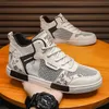 HKDQ High Top Sommer Turnschuhe Männer Atmungsaktive Mesh Sport Schuhe Mann Rutschfeste Tennis männer Skate Schuh Große Größe 47 Casual Sneaker