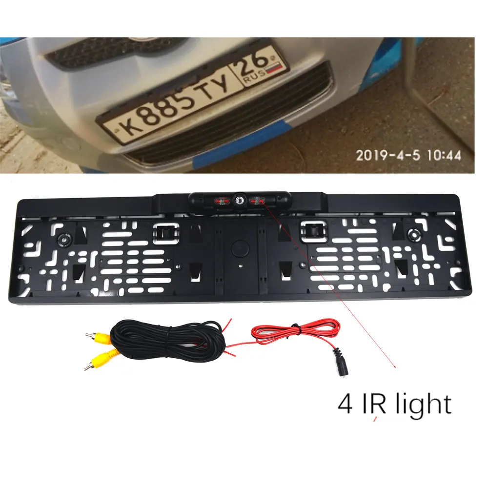 Ccd hd neuwagen rückfahr kamera eu kennzeichen rahmen rückwärts wasserdicht nachtsicht ir backup für park monitor gps Image