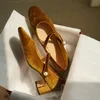 Dave&Di Französische Vintage-Samt-Mary-Jane-Schuhe mit Perlendekoration, elegante 4,5 cm High Heels Sandalen Schuhe Damen