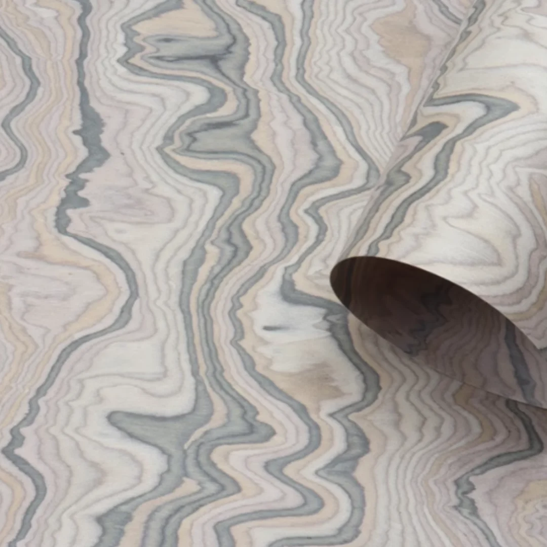 Größe: 2,5 x 0,58 m, Dicke: 0,5 mm, luxuriöses Steinstruktur-Tech-Holzfurnier, DIY-Schranktüren, Kleidung, Schranktüren, dekorative Materialien