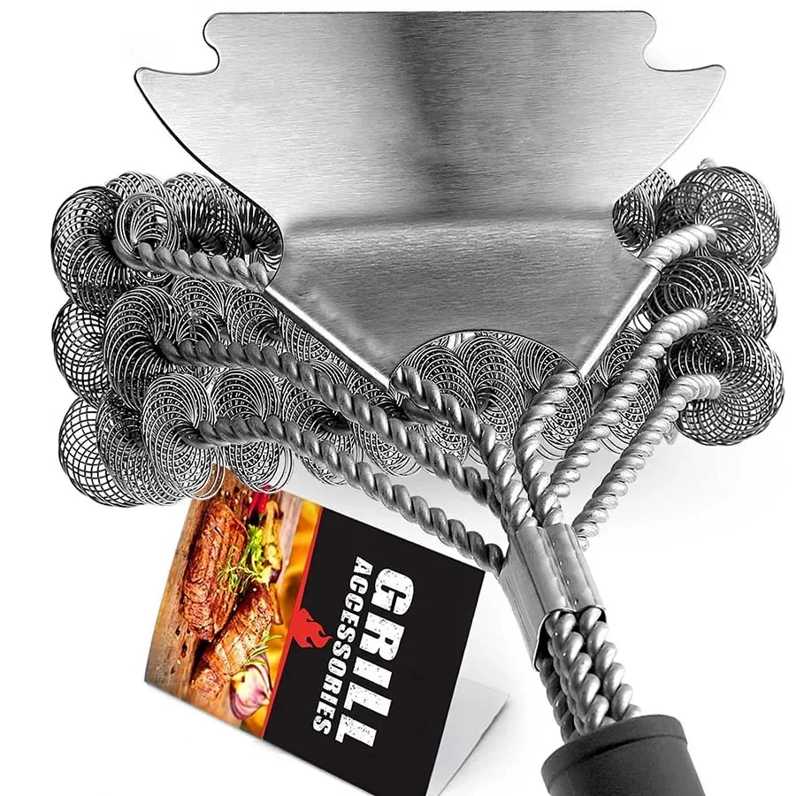 Barbecue Grill BBQ Pinsel Clean Tool Grill Zubehör Edelstahl Borsten Antihaft-Reinigungsbürsten Grill Zubehör Image