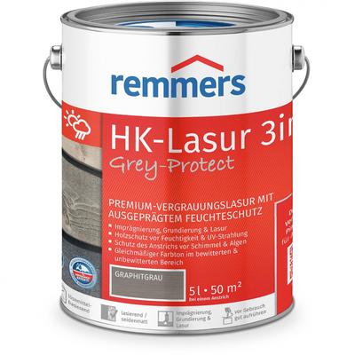 Remmers HK-Lasur 3in1 Grey-Protect graphitgrau FT-25416, 5 l Image