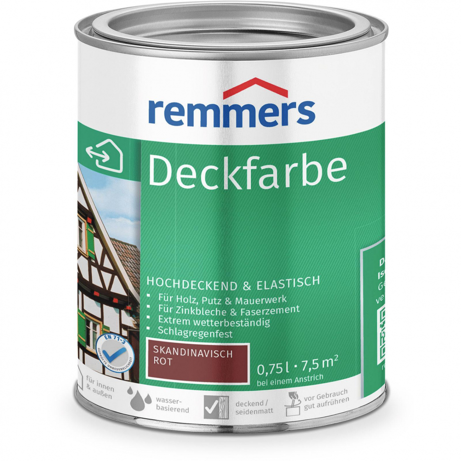 Remmers Deckfarbe skandinavisch rot, 0,75 l Image