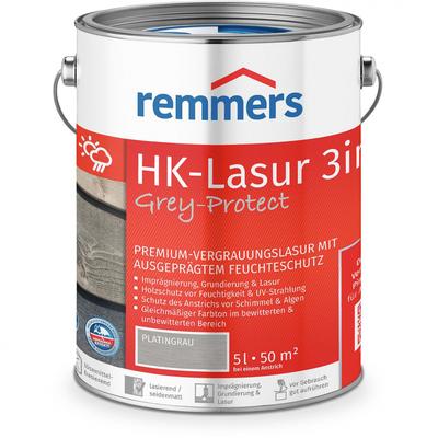 Remmers HK-Lasur 3in1 Grey-Protect platingrau FT-26788, 5 l Image