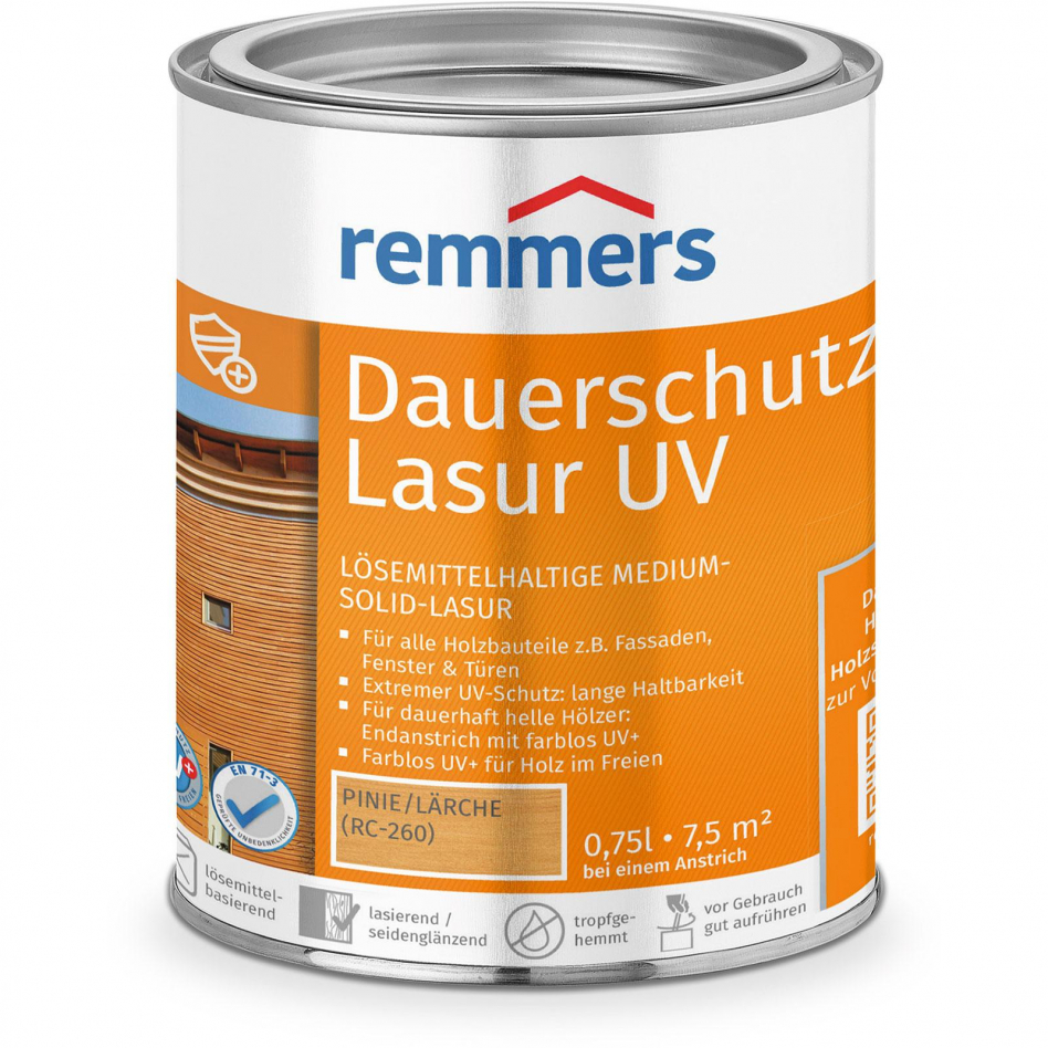 Remmers Dauerschutz-Lasur UV, 0,75 l, Pinie/Lärche Image
