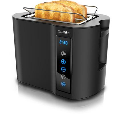 Arendo - Toaster Kurzschlitz, Brötchenaufsatz, Wärmeisoliertes Gehäuse, Display, Touch Image