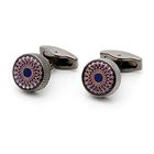 Men's Shirt Cufflinks Fashion Pattern Round Gun Color French Shirt Cuff Nails