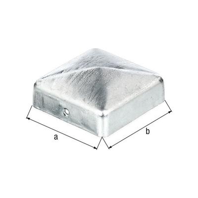 Gah 205805 Pfostenkappe 70x70mm eckig flache Form feuerverzinkt Image