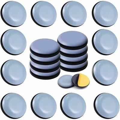 24 Teflon-Möbelgleiter 20 mm (rund) – selbstklebende Teflon-Möbelgleiter, Gleitpads zur Image