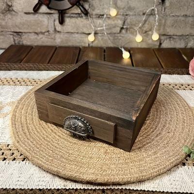 TEMU 1pc Rustic Wooden Candle Holder With Jewelry Display Tray, Romantic Oil Rubbed Finish, Tabletop Decorative Aromatherapy Candle Stand For Home Ambiance, Candle Holder Decor, Gift For Day Image