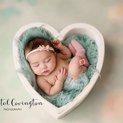 TEMU Wooden Heart-shaped Bowl Prop For ' Keepsakes & Photography - Displaying Small Objects, Keepsake Holder | Heartshaped Bowl | Natural Image