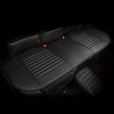 TEMU 1pc Luxury Leather Car Seat Cover, Non-slip Rear Bench Protector, Compatible With Most Cars, Auto Interior Accessories For Decoration And Organization, Car Seat Cover For Rear Bench Image