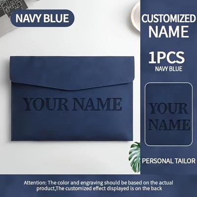 TEMU Personalizable A4 Waterproof Document Holder - Great For Business, Office Management, Suitable For Exams And Storage, Holiday Present Image