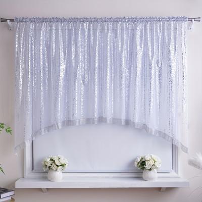 "TEMU Elegant Sheer Sequin Curtains For Living Room Window Drapes Light-filtering, For Home Decor In Multiple Sizes (52"x84", 52"x63", 52"x90") Weddings, Parties, And" Image