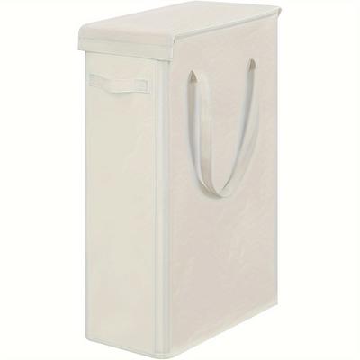 TEMU 65l Ultra-thin Foldable Laundry Basket With Handles & Lid - Portable Fabric Storage Hamper For Clothes, Towels, Blankets - Space-saving Design For Bedroom, Bathroom, Dorm, Laundry Baskets Image