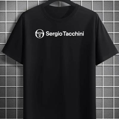 TEMU Taccini Men's Fashion Casual T-shirt - Short Sleeve, Round Neck, Lightweight Summer Tee With Letter Print, Vacation & Camping, Camping T Shirts Image