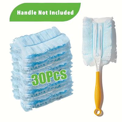 TEMU Pack Of 10/ Electrostatic Disposable Dusting Wipes Replacement Pads - Easy Dust Removal For Electronics, Furniture, And Ceiling Fans Without Handle - Essential Cleaning Supplies, Duster Refills Image