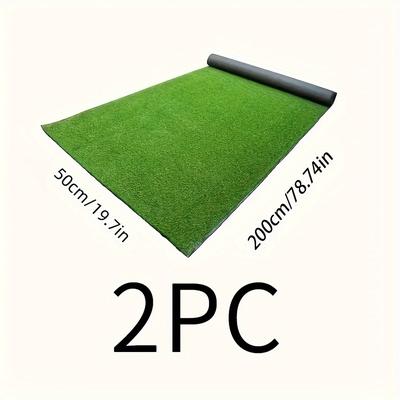 TEMU 2-pack High-density Artificial Grass .7×19.7 Inches - Durable Plastic, Indoor/outdoor Use, Your Yard Into A Garden With Essential Quality Options Image