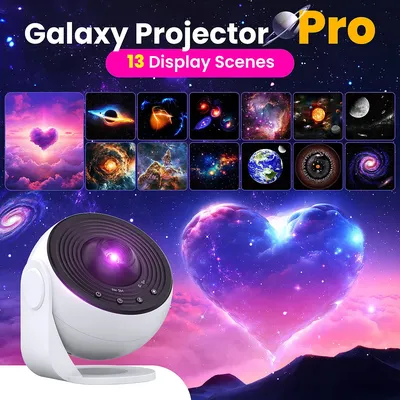 Mexllex 2025 HD Image Planetarium Galaxy Starry Projector Pro Version Larger LED Light, 360°