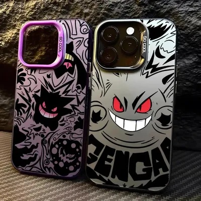 Anime Pokemons Gengar Phone Case For For IPhone 16 Pro Max 15 Pro 14 Plus 12 13 X XS Max XR Colorful