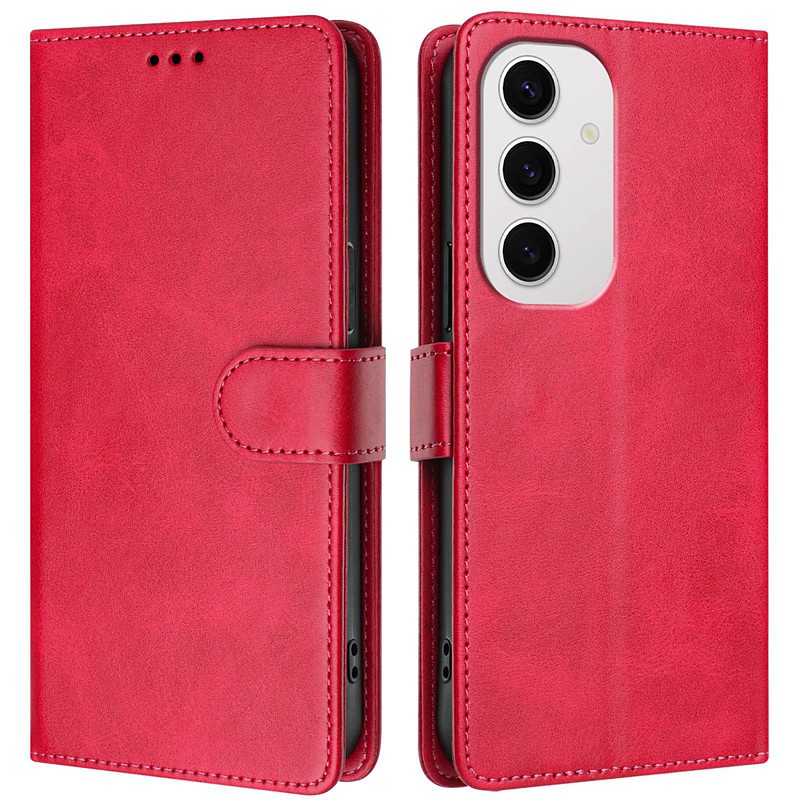 Phone Case For Samsung Galaxy S25 S24 S23 S23 FE S22 S21 Ultra Plus A55 5G A35 5G A25 A15 Back Cover with Stand Holder Magnetic with Wrist Strap Retro TPU PU Leather